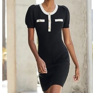 Elegant Black and White Dress